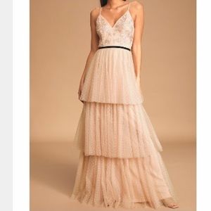 Lulus Blush Pink Embroidered Maxi Dress